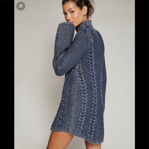 FREE PEOPLE COTTON BACK TO BACK SWEATER DRESS SZ XS